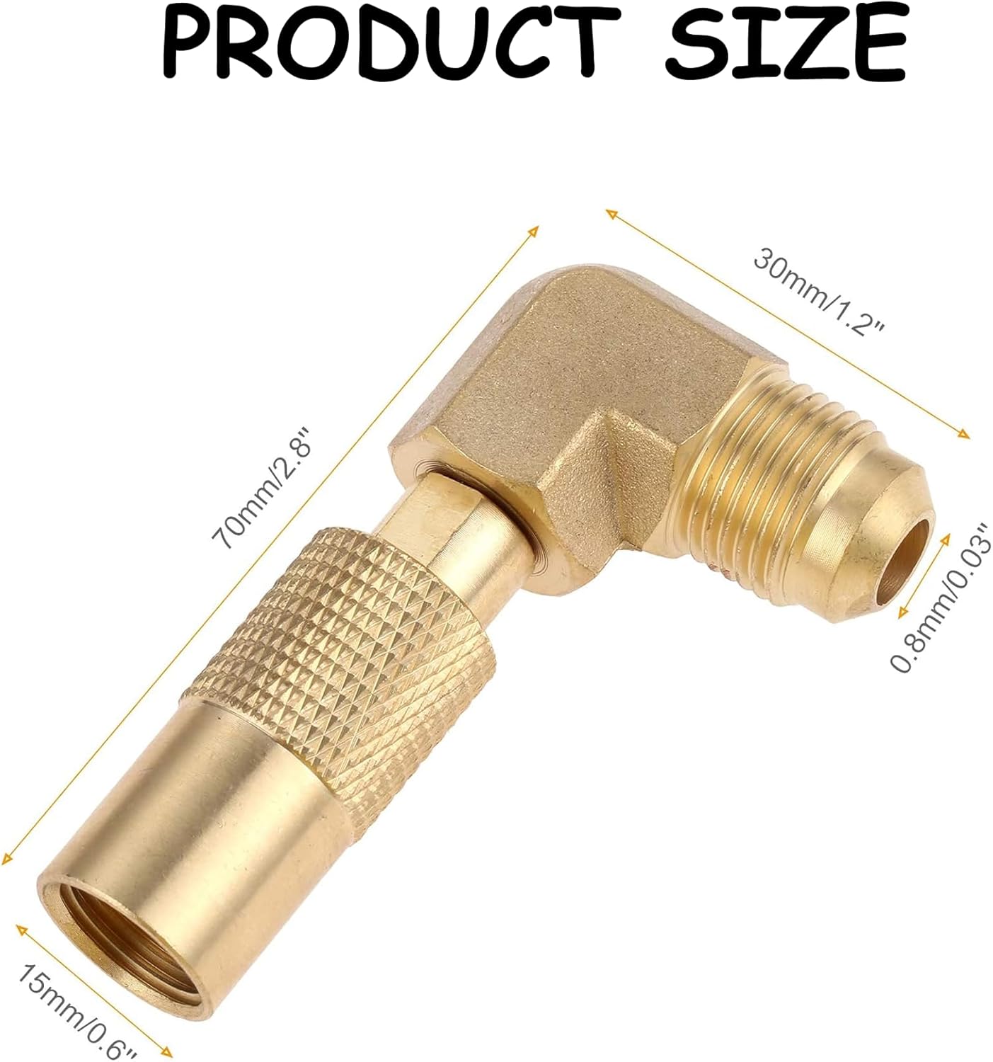 1pcs Brass 3/8" Male Flare Propane Elbow Adapter for 17/22in Griddles - Low Pressure RV Conversion Fitting V1259-DP01-A-3861