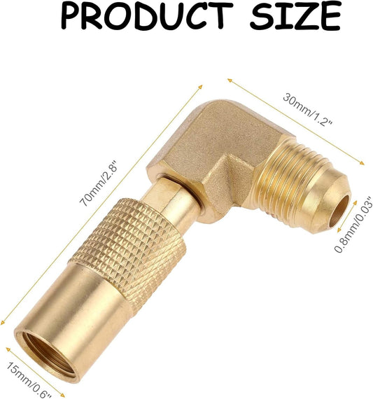 1pcs Brass 3/8" Male Flare Propane Elbow Adapter for 17/22in Griddles - Low Pressure RV Conversion Fitting V1259-DP01-A-3861
