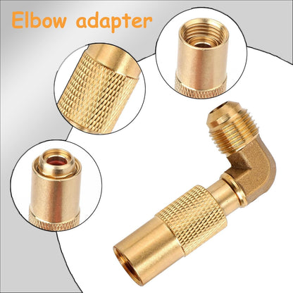 1pcs Brass 3/8" Male Flare Propane Elbow Adapter for 17/22in Griddles - Low Pressure RV Conversion Fitting V1259-DP01-A-3861