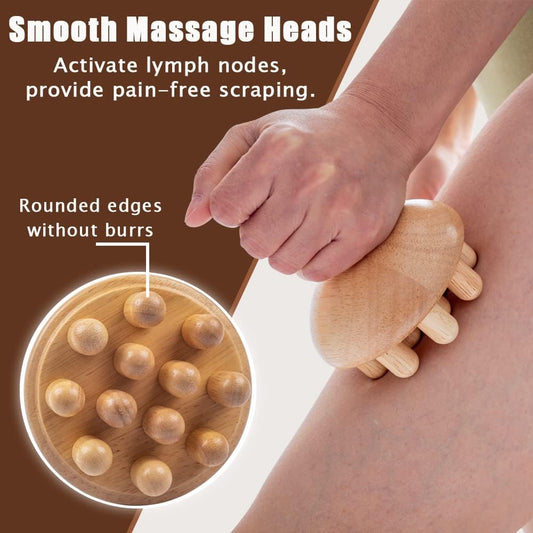 Wooden Mushroom Shape Massager | Manual Wood Therapy Massage Tool, Anti Cellulite, Maderoterapia, Lymphatic V1259-DP01-A-3864