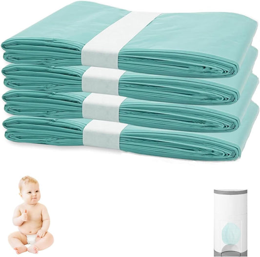 4 Pack Nappy Bin Refill Bags, Compatible with Dekor Classic Diaper Pail Refill Bags, Durable Diaper Pail V1259-DP01-A-3867