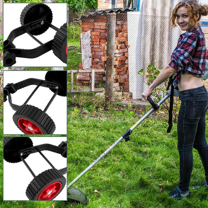 String Trimmer Wheel Attachment, Weed Wacker Attachments, Adjustable Support Wheels, Non-Slip Detachable Lawn V1259-DP01-A-3871