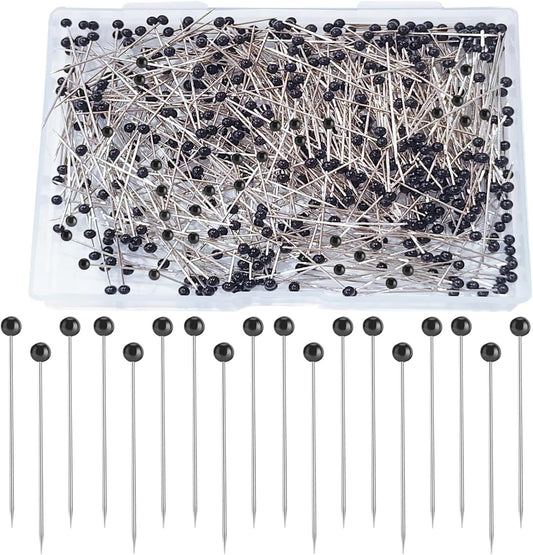 Sewing Pins for Fabric, 500Pcs 1.5 Inch Straight Pins Ball Glass Head Pins, Quilting Pins for Dressmaker, V1259-DP01-A-3876