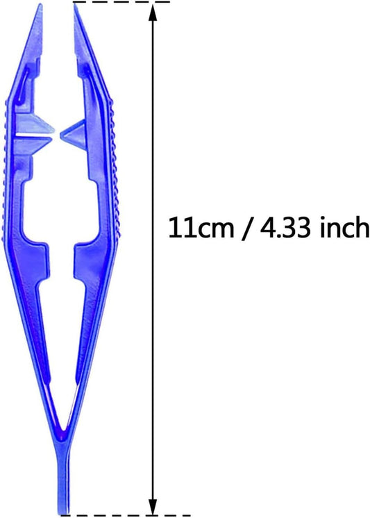 60 Pcs DisposableTweezers, Practical Craft Tweezers Plastic Forceps Crafting Tool for Kids Home School, for V1259-DP01-A-3877