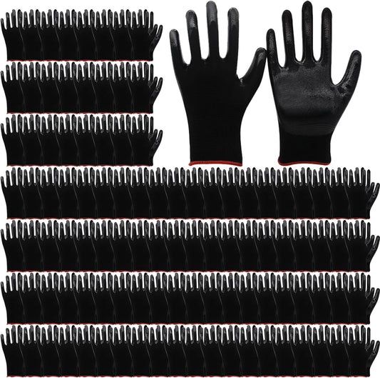 72 Pairs Gardening Gloves for Men Women Rubber Coated Work Gloves for Men Women Multipack Safety Construction V1259-DP01-A-3882