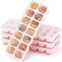 Ice Cube Tray,14 Ice Cube Molds with Lids, 2 Pack Silicone Ice Tray, Stackable Ice Cube Molds for Chilling V1259-DP01-A-3891