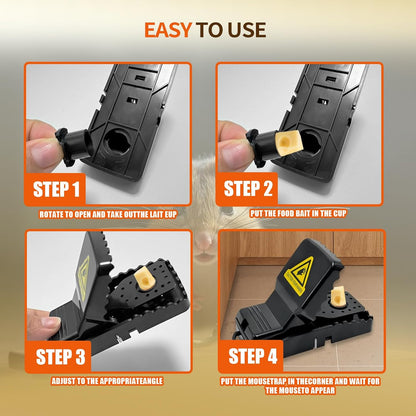 8Pack Mouse Trap, Mice Traps Indoor and Outdoor, Humane Small Mouse Snap Trap, Reusable Mouse Catcher Easy to V1259-DP01-A-3892