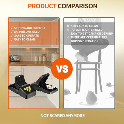 8Pack Mouse Trap, Mice Traps Indoor and Outdoor, Humane Small Mouse Snap Trap, Reusable Mouse Catcher Easy to V1259-DP01-A-3892