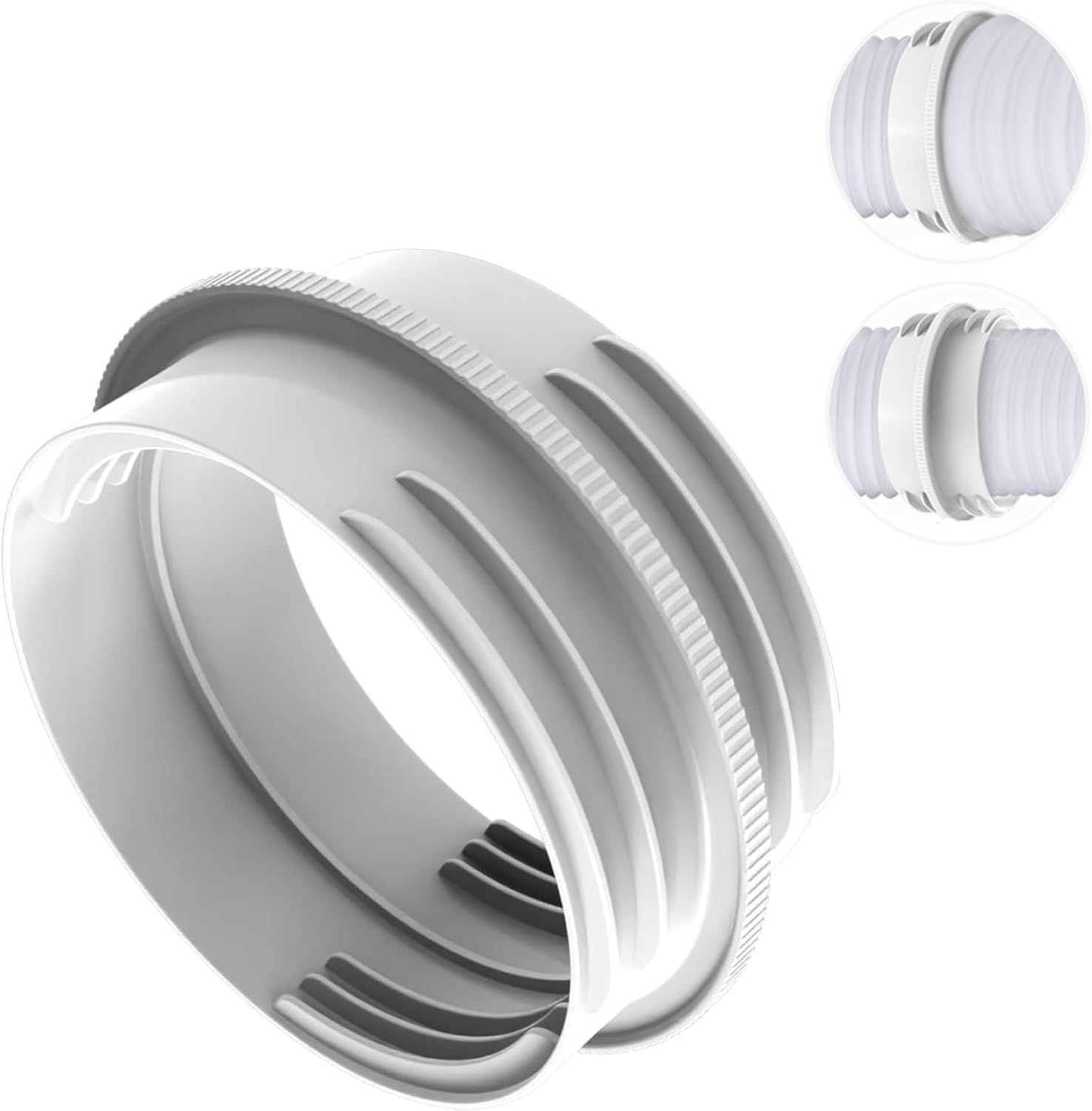 Portable Air Conditioner Exhaust Hose Connector, Both 5.1"/5.9" Exhasut Vent Hoses with Clockwise & Counter V1259-DP01-A-3896