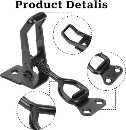 6 Pack Adjustable Toggle Clamp, Black Pull Latch,Heavy Duty Toggle Latch Hasp Clamp,4001 Lockable Quick V1259-DP01-A-3905