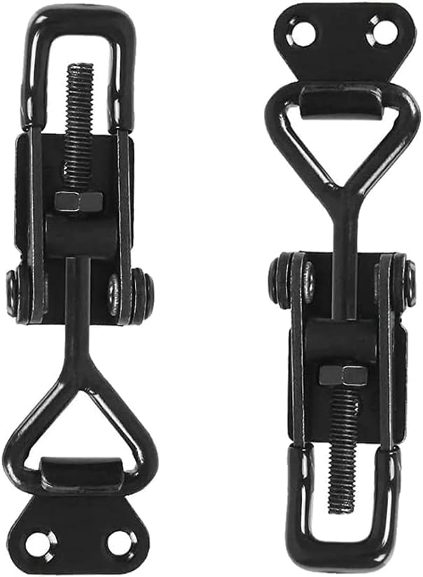 6 Pack Adjustable Toggle Clamp, Black Pull Latch,Heavy Duty Toggle Latch Hasp Clamp,4001 Lockable Quick V1259-DP01-A-3905