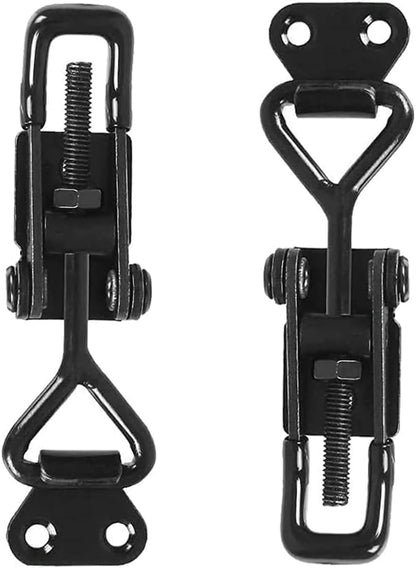 6 Pack Adjustable Toggle Clamp, Black Pull Latch,Heavy Duty Toggle Latch Hasp Clamp,4001 Lockable Quick V1259-DP01-A-3905