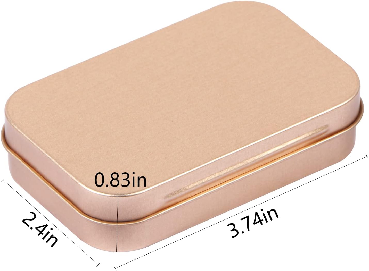 3 Pack Metal Rectangular Hinged Tins Box with Lid Mini Portable Box Empty Craft Containers Small Storage Kit V1259-DP01-A-3907