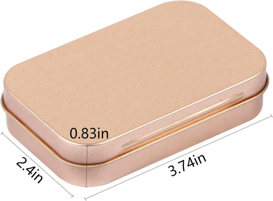 3 Pack Metal Rectangular Hinged Tins Box with Lid Mini Portable Box Empty Craft Containers Small Storage Kit V1259-DP01-A-3907