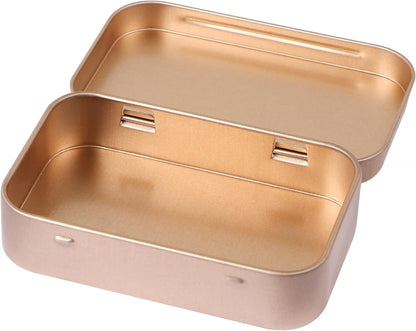 3 Pack Metal Rectangular Hinged Tins Box with Lid Mini Portable Box Empty Craft Containers Small Storage Kit V1259-DP01-A-3907