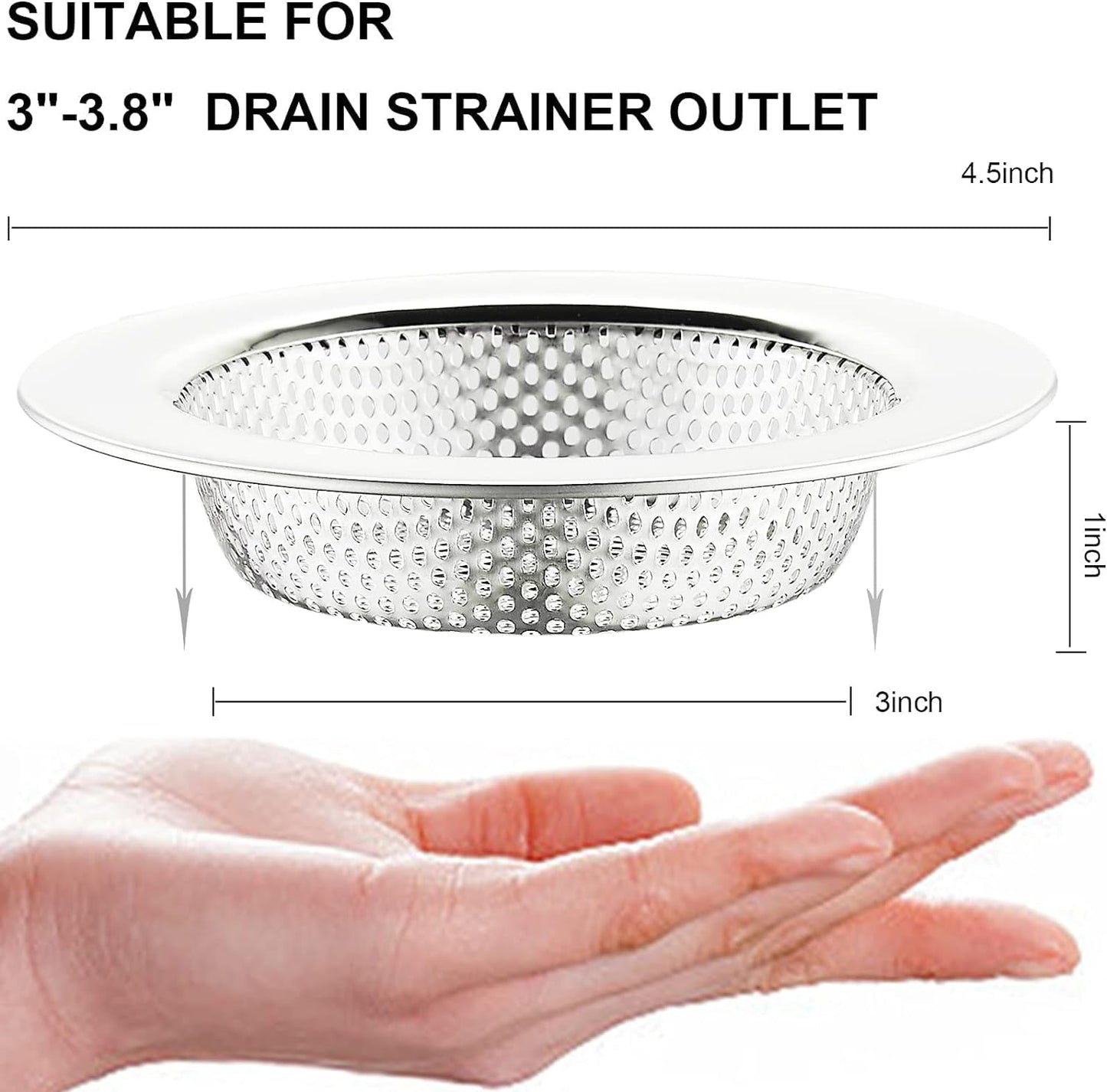 Kitchen Sink Strainer Stainless Steel, Kitchen Sink Drain Strainer, Sink Strainers for Kitchen Sinks with V1259-DP01-A-3921