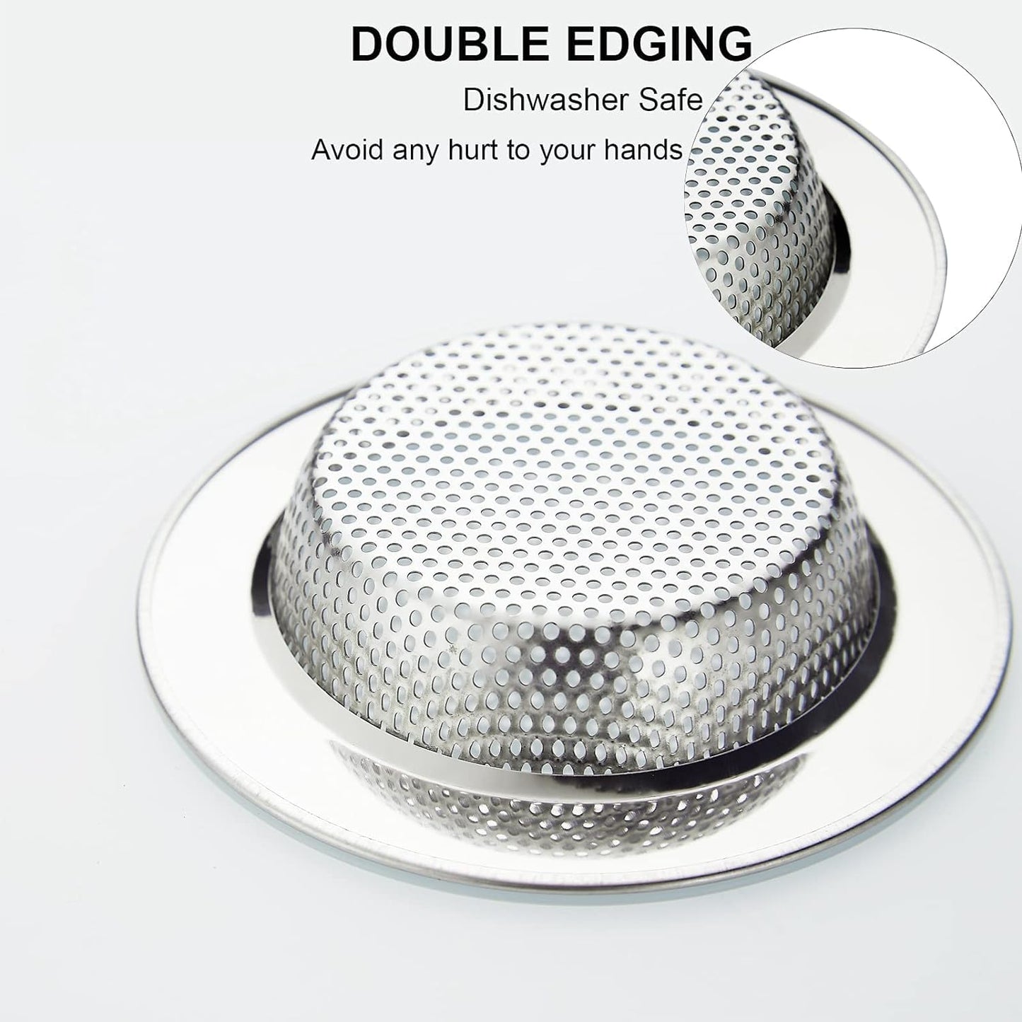 Kitchen Sink Strainer Stainless Steel, Kitchen Sink Drain Strainer, Sink Strainers for Kitchen Sinks with V1259-DP01-A-3921