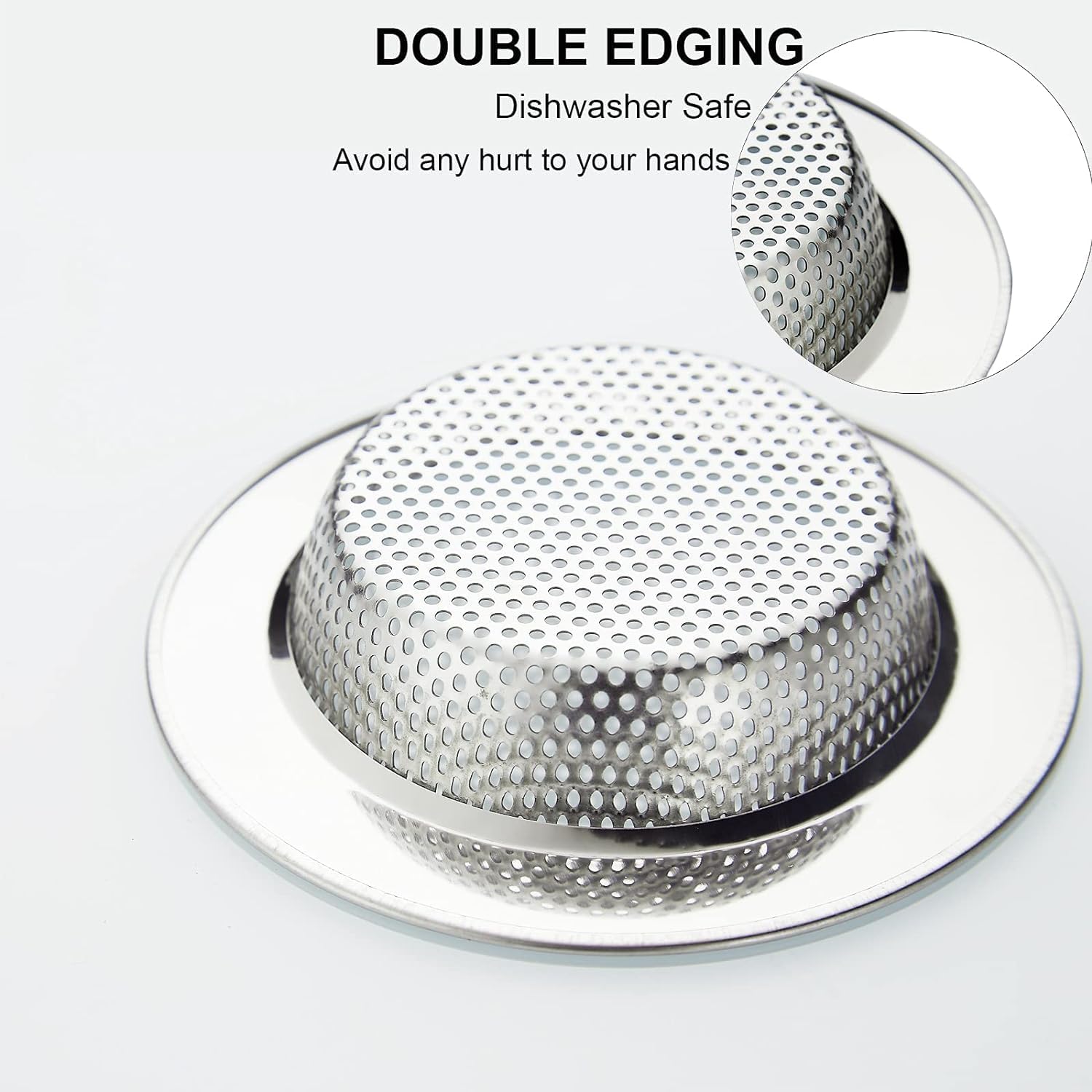 Kitchen Sink Strainer Stainless Steel, Kitchen Sink Drain Strainer, Sink Strainers for Kitchen Sinks with V1259-DP01-A-3921