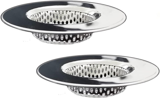 2PCS Bathtub Drain Strainers, Shower Drain Hair Catcher, Stainless Steel Drain Cover Basket for Bathroom V1259-DP01-A-3927