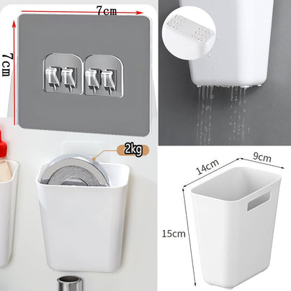 4 Piece Kitchen Cabinet Door Storage Box,Self Adhesive Wall Mounted Storage V1259-DP01-A-3938