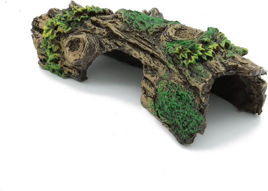 Aquarium Decorations Resin Hollow Tree Trunk Ornament, Bettas House Cave Wood House Decor for Fish Tank V1259-DP01-A-3942