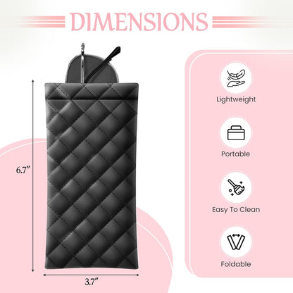 Squeeze Top Soft Sunglass Case - Pu Leather Sunglass Pouch Convenient Sunglass Travel Case 2 Pack V1259-DP01-A-3956