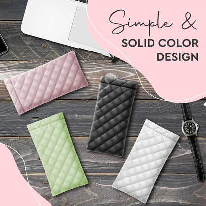 Squeeze Top Soft Sunglass Case - Pu Leather Sunglass Pouch Convenient Sunglass Travel Case 2 Pack V1259-DP01-A-3956