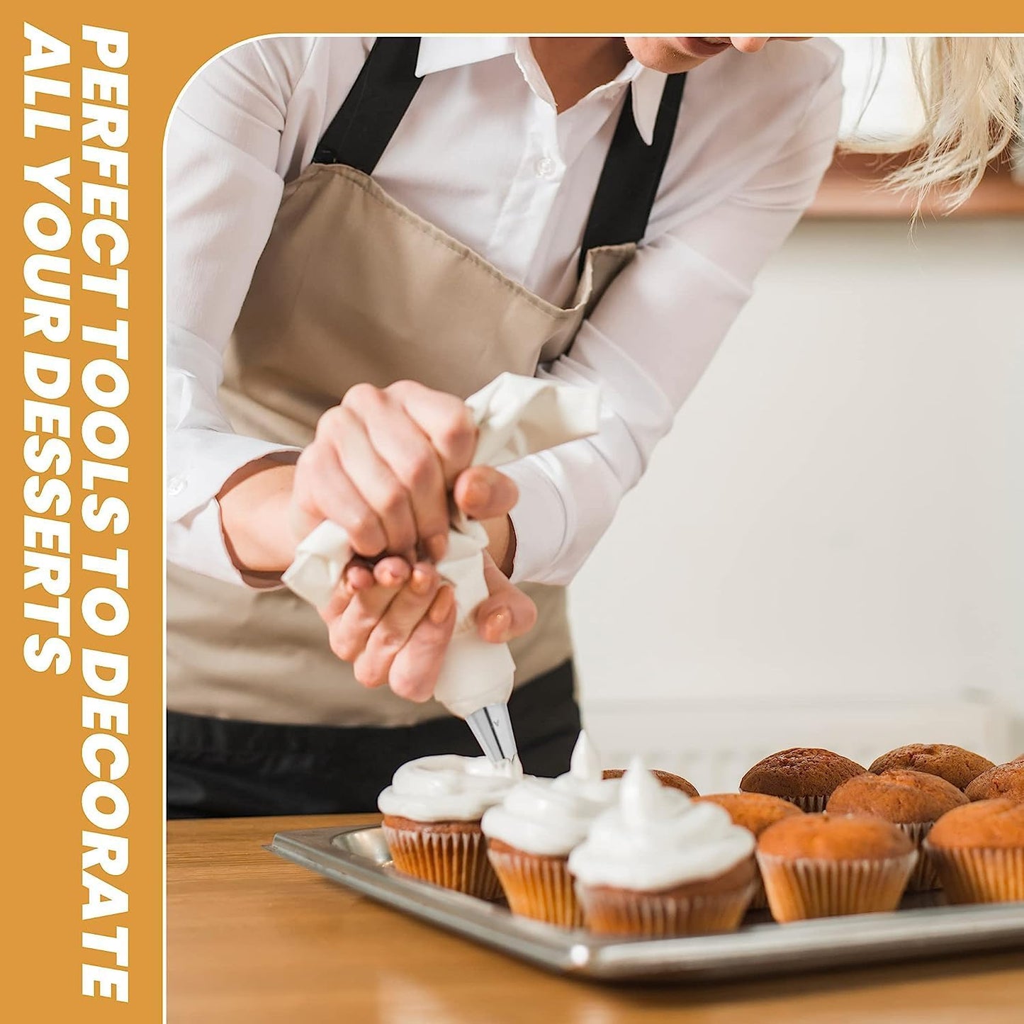 Large Icing Piping Tips Set 5PCS - Extra Large Icing Tips, Star Pastry Tips, French Star Tube, Plain Tube V1259-DP01-A-3959