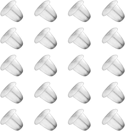 Earring Backings, Rubber Earring Backs for Stud Earrings for Women, Earring Backs for Fish Hook Earrings (100 V1259-DP01-A-3968