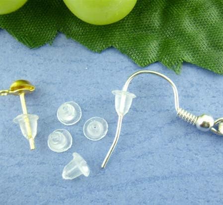 Earring Backings, Rubber Earring Backs for Stud Earrings for Women, Earring Backs for Fish Hook Earrings (100 V1259-DP01-A-3968
