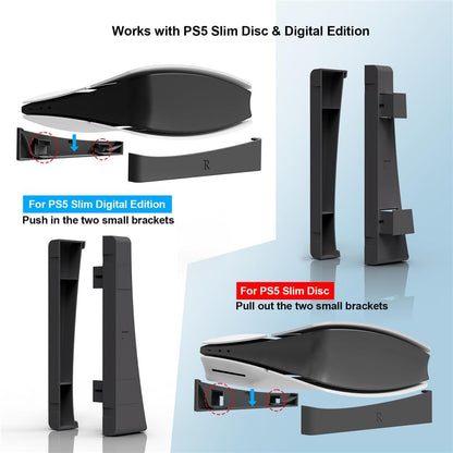 Horizontal Stand for New PS5 Slim Console, Base Holder Accessories for PS5-Slim Disc & Digital Edition V1259-DP01-A-3970