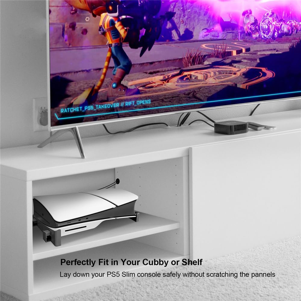 Horizontal Stand for New PS5 Slim Console, Base Holder Accessories for PS5-Slim Disc & Digital Edition V1259-DP01-A-3970