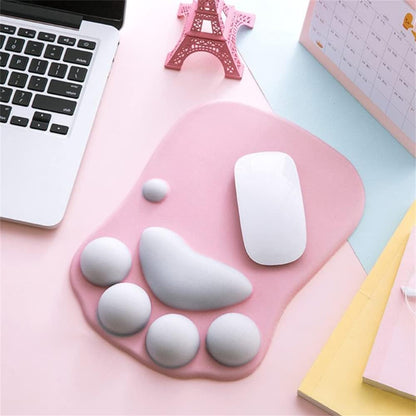 Cat Paw Mouse Pad, Cute 3D Soft Silicone Wrist Rest Support Cushion, Nonslip, Ergonomic Comfort Mouse Mat - V1259-DP01-A-3978