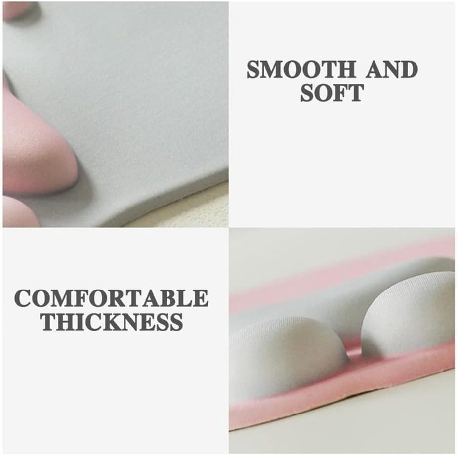 Cat Paw Mouse Pad, Cute 3D Soft Silicone Wrist Rest Support Cushion, Nonslip, Ergonomic Comfort Mouse Mat - V1259-DP01-A-3978
