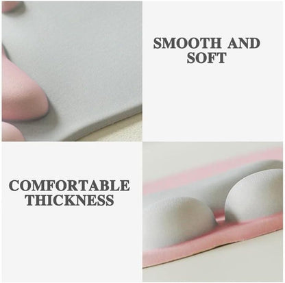 Cat Paw Mouse Pad, Cute 3D Soft Silicone Wrist Rest Support Cushion, Nonslip, Ergonomic Comfort Mouse Mat - V1259-DP01-A-3978