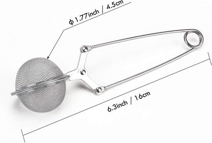 Snap Ball Tea Strainer, 3 Pack Premium Stainless Steel Tea Infuser with Handle for Loose Leaf Tea Fine Mesh V1259-DP01-A-3989