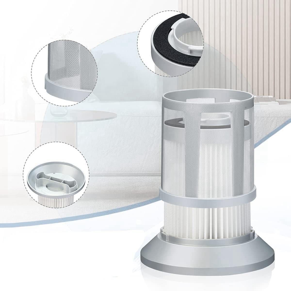 Replacement Filters Compatible With Bissell 2156A, 1665, 16652, 1665W Zing Vacuum-Cleaner, Replace 1613056, V1259-DP01-A-3991