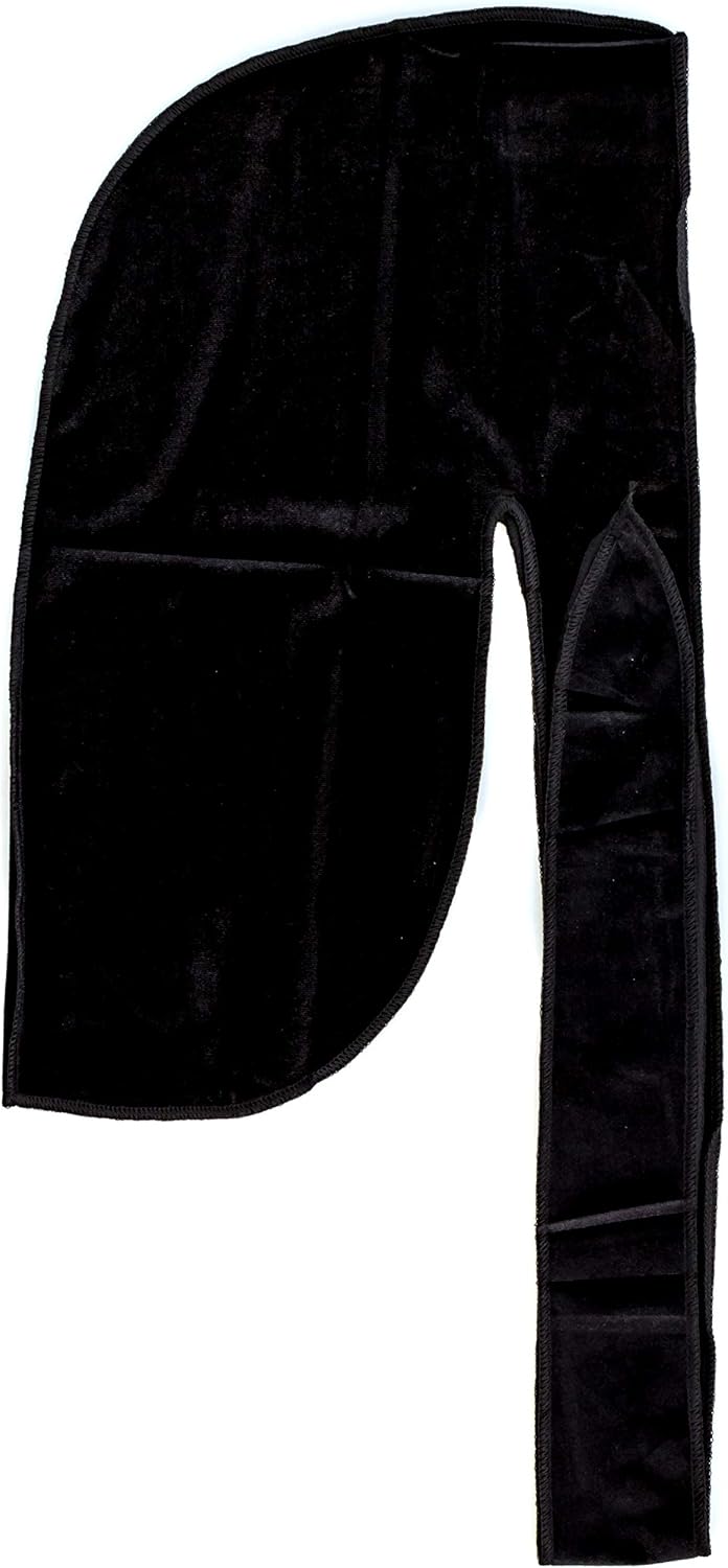 Velvet Du-Rag-Premium Quality-Wave Cap Long Straps V1259-DP01-A-3995