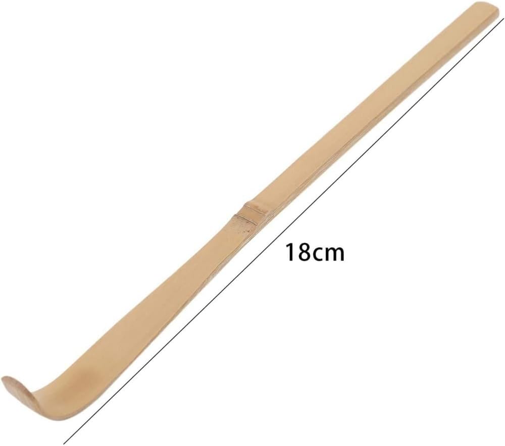 Bamboo Matcha Scoop - Traditional Chashaku Tea Spoon for Tea Ceremony - Elegant White Design - Tea V1259-DP01-A-4005