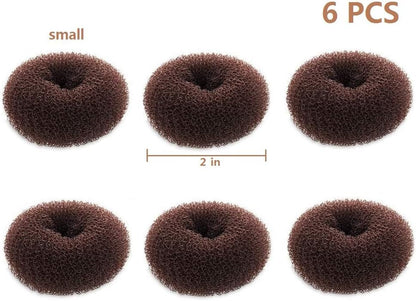 Extra Small Bun Makers for Kids, 6 PCS Chignon Donut Sock Forms for Girls, Mini Doughnut Shapers for Short V1259-DP01-A-4009