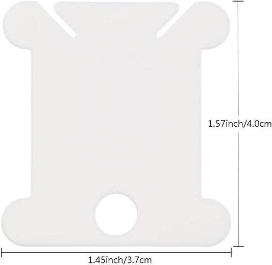 NEWMAY Plastic Floss Bobbins for Cross Stitch Embroidery Cotton Thread Craft DIY Sewing Storage, Thread V1259-DP01-A-4011