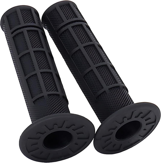 ATV Hand Grips 7/8" Soft Rubber Grip Compatible with ATV Arctic Cat Suzuki Yamaha Kawasaki Honda 400ex -Black V1259-DP01-A-4015