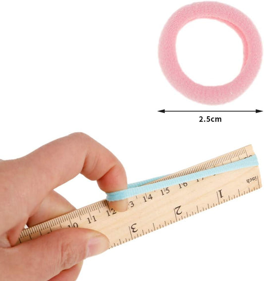 100pcs Hair Ties for Toddler, Girls Soft Elastic Hair Ties Bands Mini Hairbands Ponytail Holders Seamless V1259-DP01-A-4016