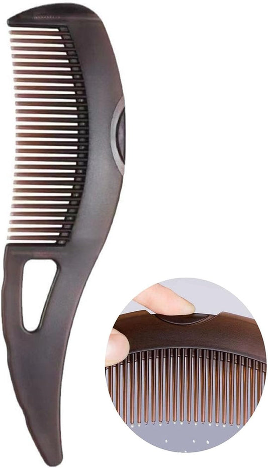 Dandruff Comb with Self-Cleaning Hollow Teeth & Massage Handle - Scalp Detox Comb for Flakes, Oil Removal - V1259-DP01-A-4021