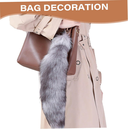 3 Pcs Therian Tail, 15.8 Inch Long Therian Fox Tail with Clasp, Halloween Soft Fluffy Fox Tail Keychain, V1259-DP01-A-4022