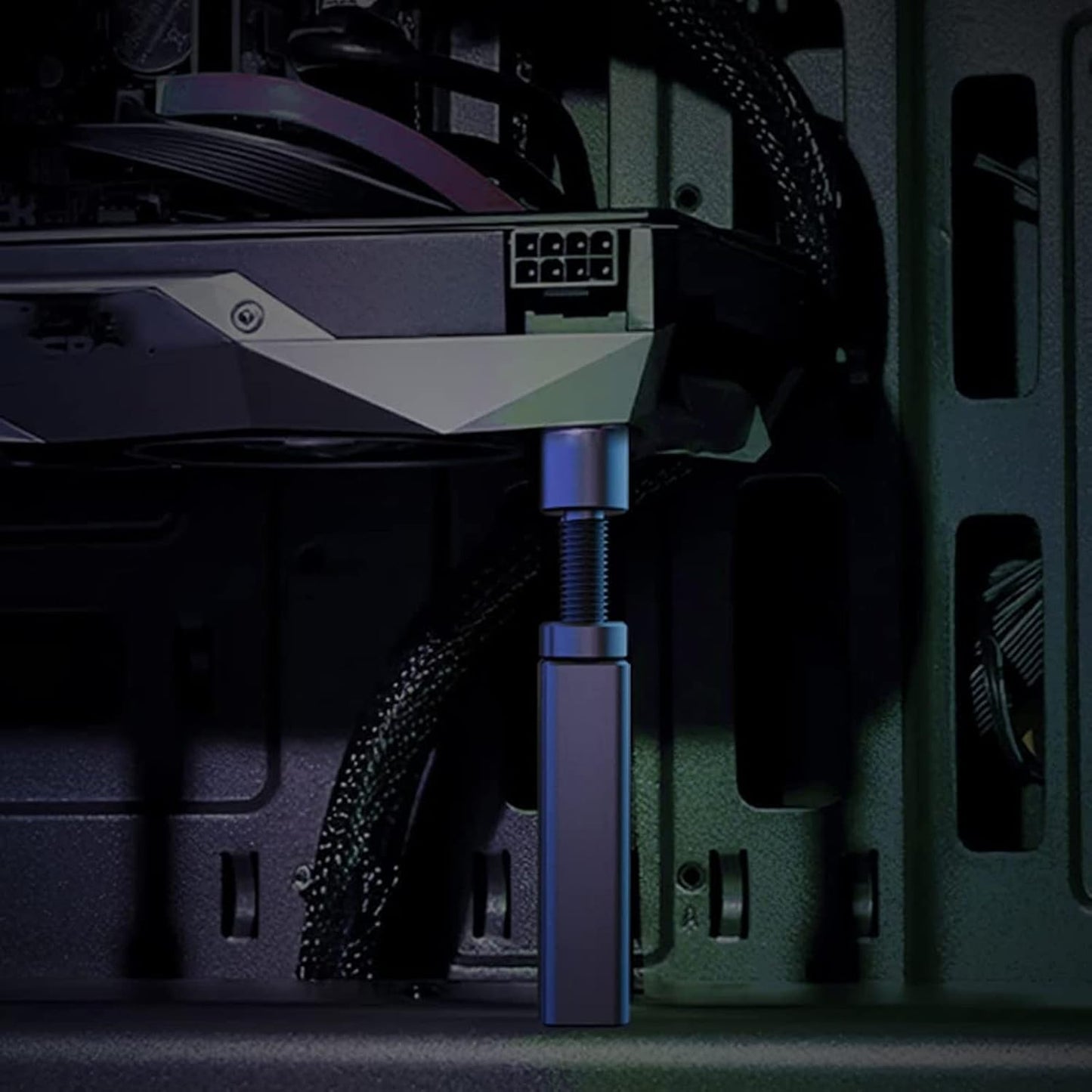 Graphics Card GPU Brace Support, Video Card Sag Holder Bracket, GPU Stand with Magnet and Rubber Pad V1259-DP01-A-4024