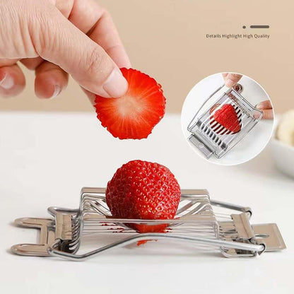 Egg Slicer, Stainless Steel Egg Slicer Cutter, Multipurpose Slicer for Egg Ham Strawberry Banana Soft Fruit V1259-DP01-A-4035