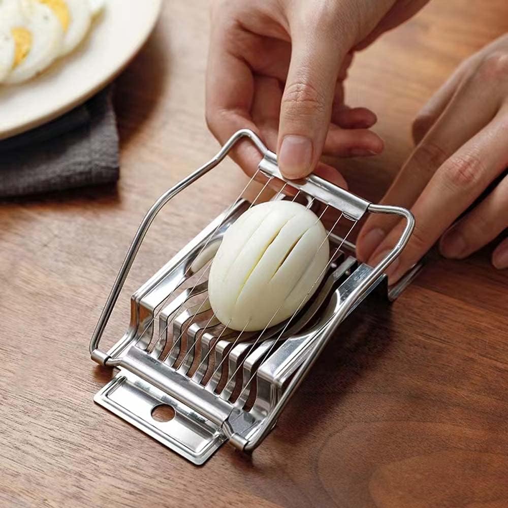 Egg Slicer, Stainless Steel Egg Slicer Cutter, Multipurpose Slicer for Egg Ham Strawberry Banana Soft Fruit V1259-DP01-A-4035