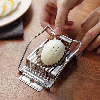 Egg Slicer, Stainless Steel Egg Slicer Cutter, Multipurpose Slicer for Egg Ham Strawberry Banana Soft Fruit V1259-DP01-A-4035