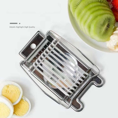 Egg Slicer, Stainless Steel Egg Slicer Cutter, Multipurpose Slicer for Egg Ham Strawberry Banana Soft Fruit V1259-DP01-A-4035